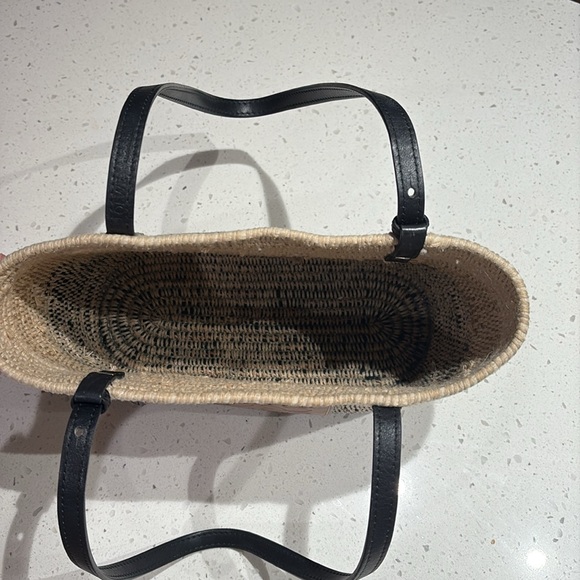 Loewe Square Basket Tote Woven Raffia Small Ombré Black - Picture 5 of 7